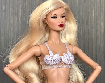 Bra top for 12'' fashion dolls | White | For adult collectors only |