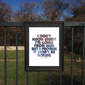 David Bowie Quote from Space