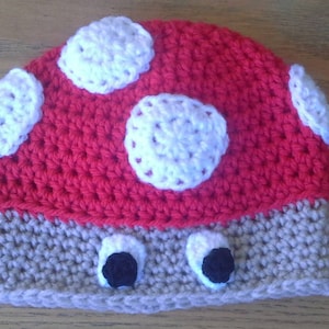 Mushroom, character, novelty beanie hat.