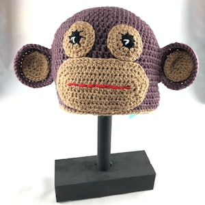 Monkey beanies, hat novelty costume dress up halloween fun.
