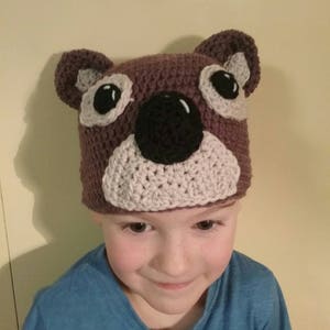 Wombat hat beanie, Australian animal all sizes acrylic of fuffly