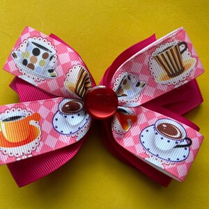 Coffee cup Hair Bow