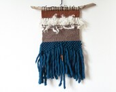 Totem / / woven wall hanging / / tapestry weaving Fiber Art