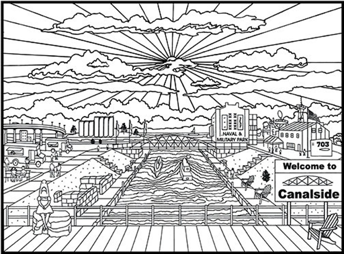 Buffalo NY Digital Coloring Book - Etsy