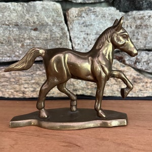 Vintage Brass Horse Figurine