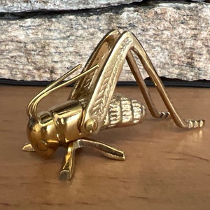 Polished Brass Cricket Grasshopper | Vintage Style
