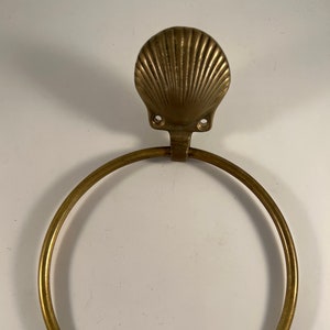 Vintage Brass Seashell Towel Holder SOLD SEPARATELY Brass