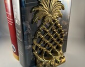 Vintage Brass Pineapple Bookends Pair Library Decor Virginia Metalcrafters