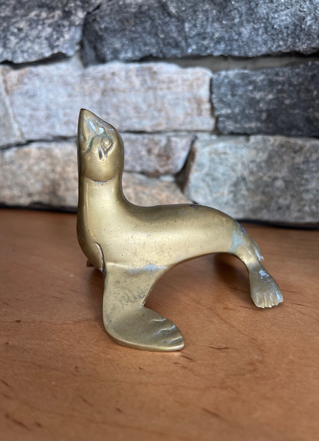 Vintage Brass Seal Paperweight Decor Beach Harbor Set Design Etsy