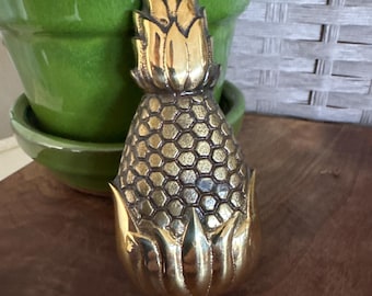 Vintage Brass Pineapple Door Bell | Hospitality | Welcome | Unique Home Hardware | Home Staging | Artist Michael Healy