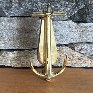 Vintage Brass Anchor Doorknocker | Architectural Salvage | Unique Home Accent | Coastal Home | Captain | Set Design