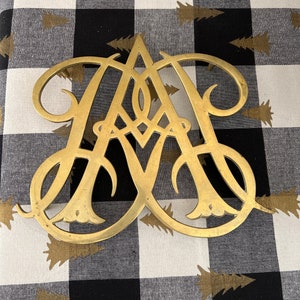 Vintage Brass Williamsburg | Trivet | Wall Hanging | Queen Ann Cypher | CW10-10 | 1950