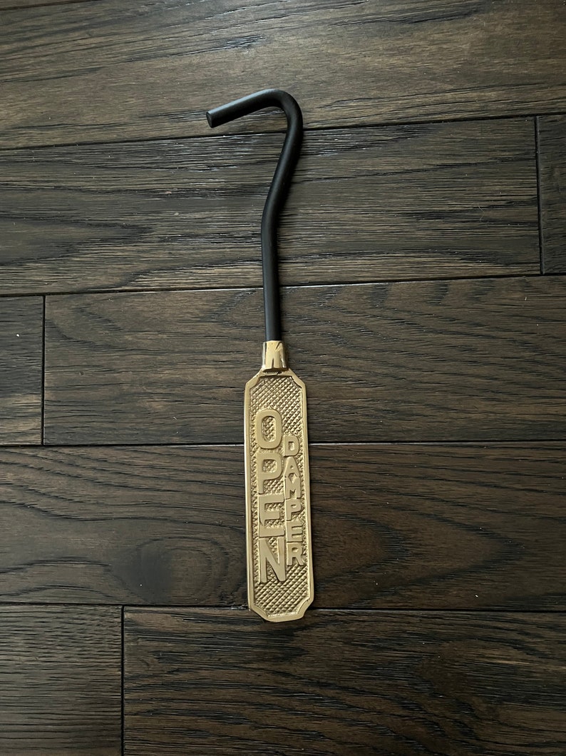 Vintage Brass Damper Open Closed Hook Sign - Etsy