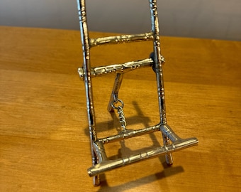 Brass Bamboo Design Folding Easel | Display | Art | 5.5 " High | Vintage Style
