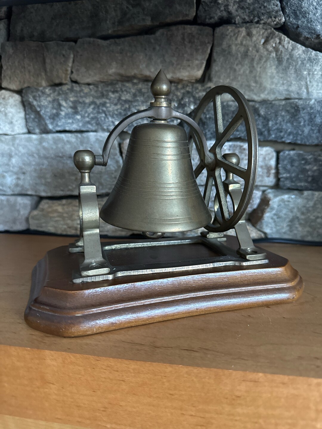 Vintage Brass Nautical Bell | Pulley Wheel | Set Design - Etsy