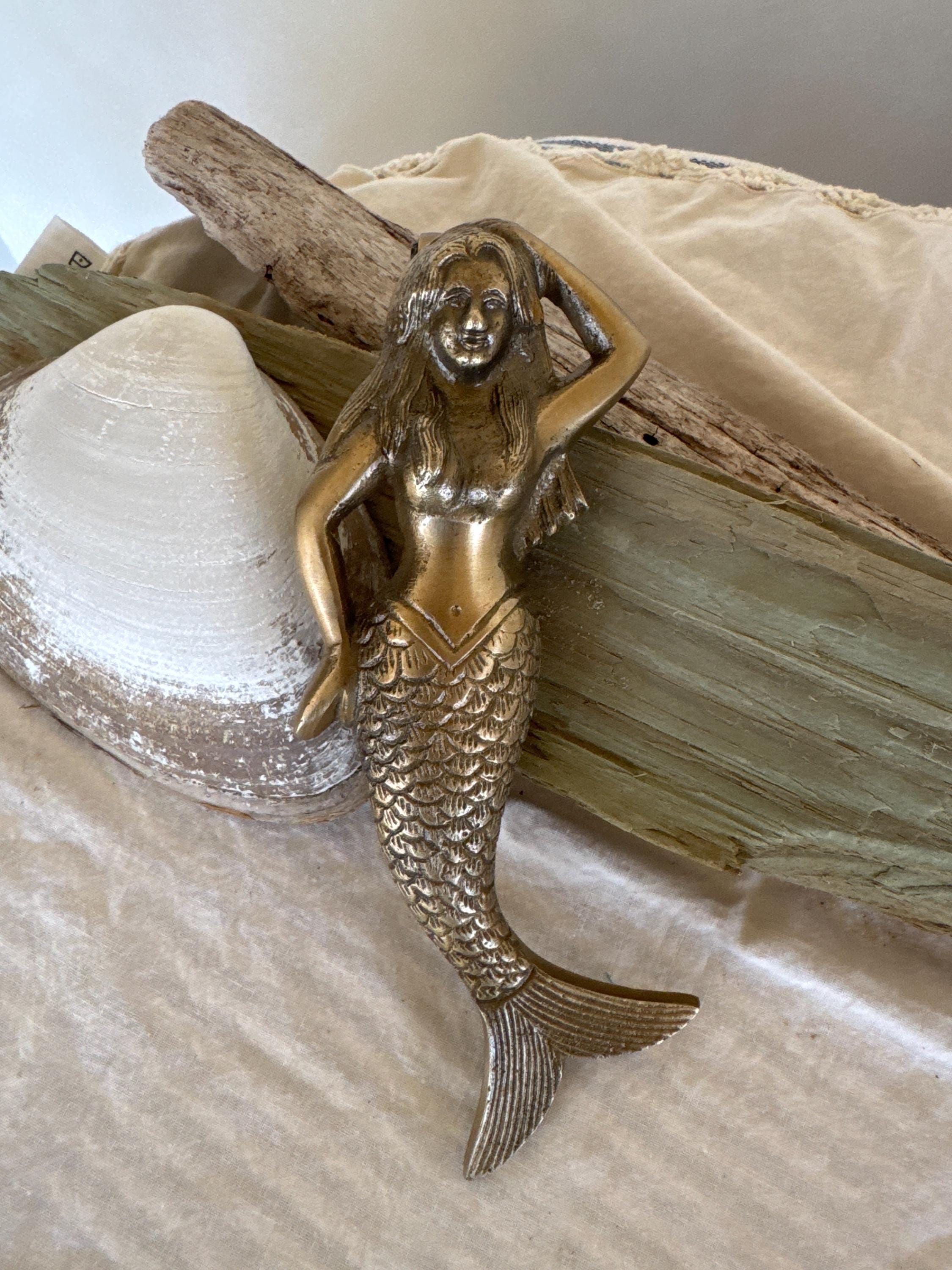 Vintage Style Brass Mermaid Doorknocker | Gift for New Home