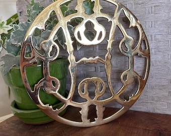 Vintage Baldwin Brass Historic Charleston South Carolina Trivet | Wall Decor | Low Country Charm | Southern Kitchen