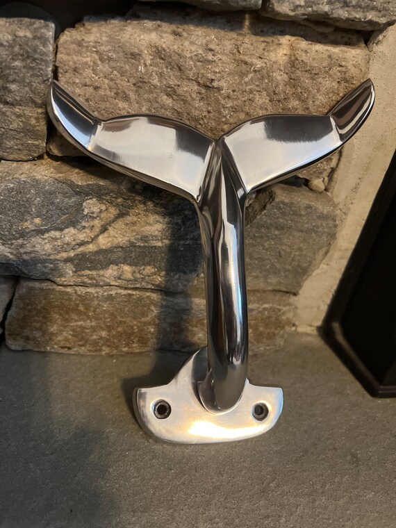 thumbnail image 2 of Whale Tail Wall Hook – Solid Aluminum, Nautical Beach House Decor – Towel/ Coat Hanger 2 of 6