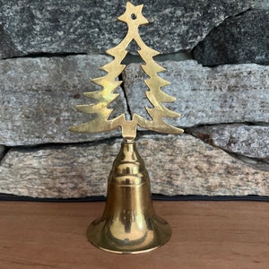 Vintage Brass Christmas Tree Bell