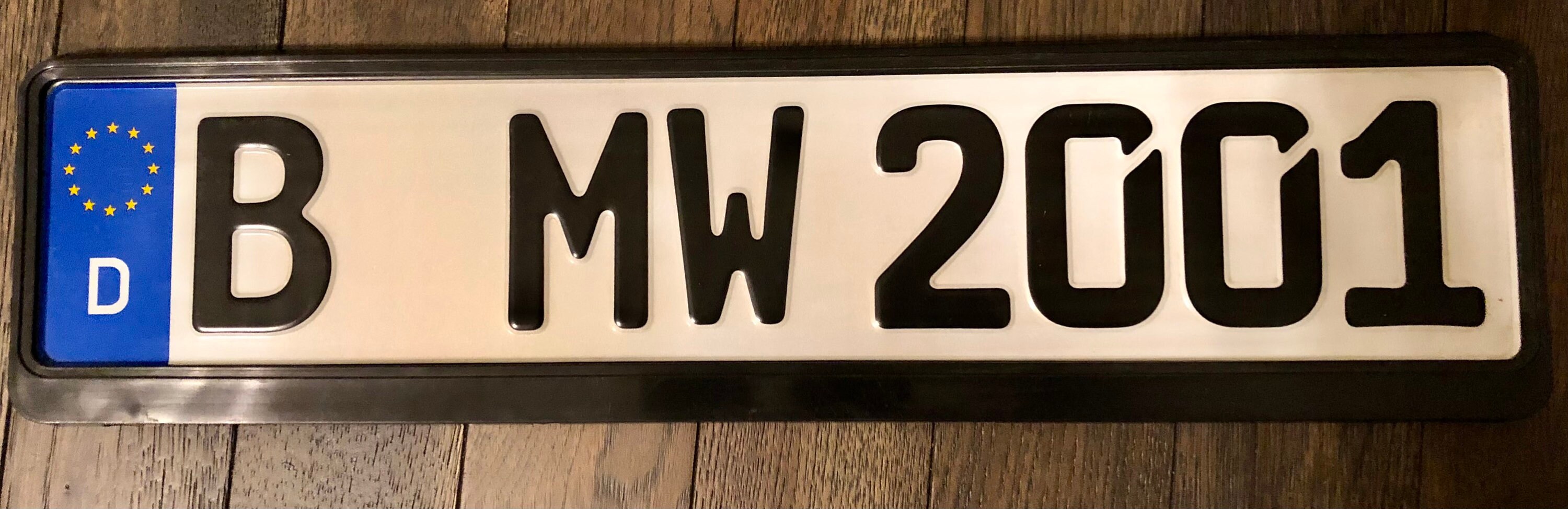 European License Plate Frame and BMW 2001 Plate Gift Car Etsy