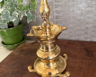 Vintage Brass Figurine | Vasthu Vilakku | Kerala Traditional Brass Oil Lamp | Hand crafted Tortoise Lamp | Traditions of India | Home Spirit