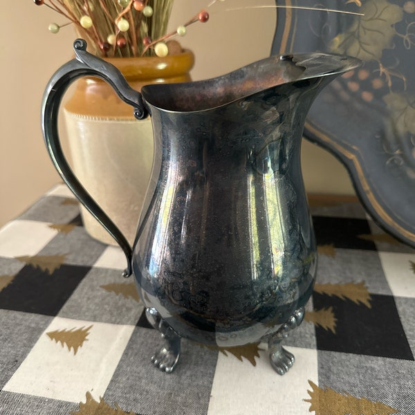 Vintage Leonard Silver Pitcher | Water | Flowers | Decor | Elegant Kitchen or Spa Boutique Decor | Ice Cold Sangria or Water Serving Piece