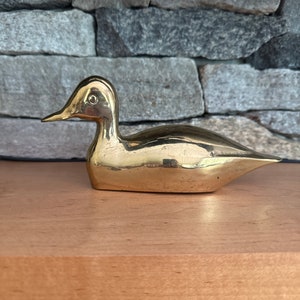 Vintage Brass Duck Figurine