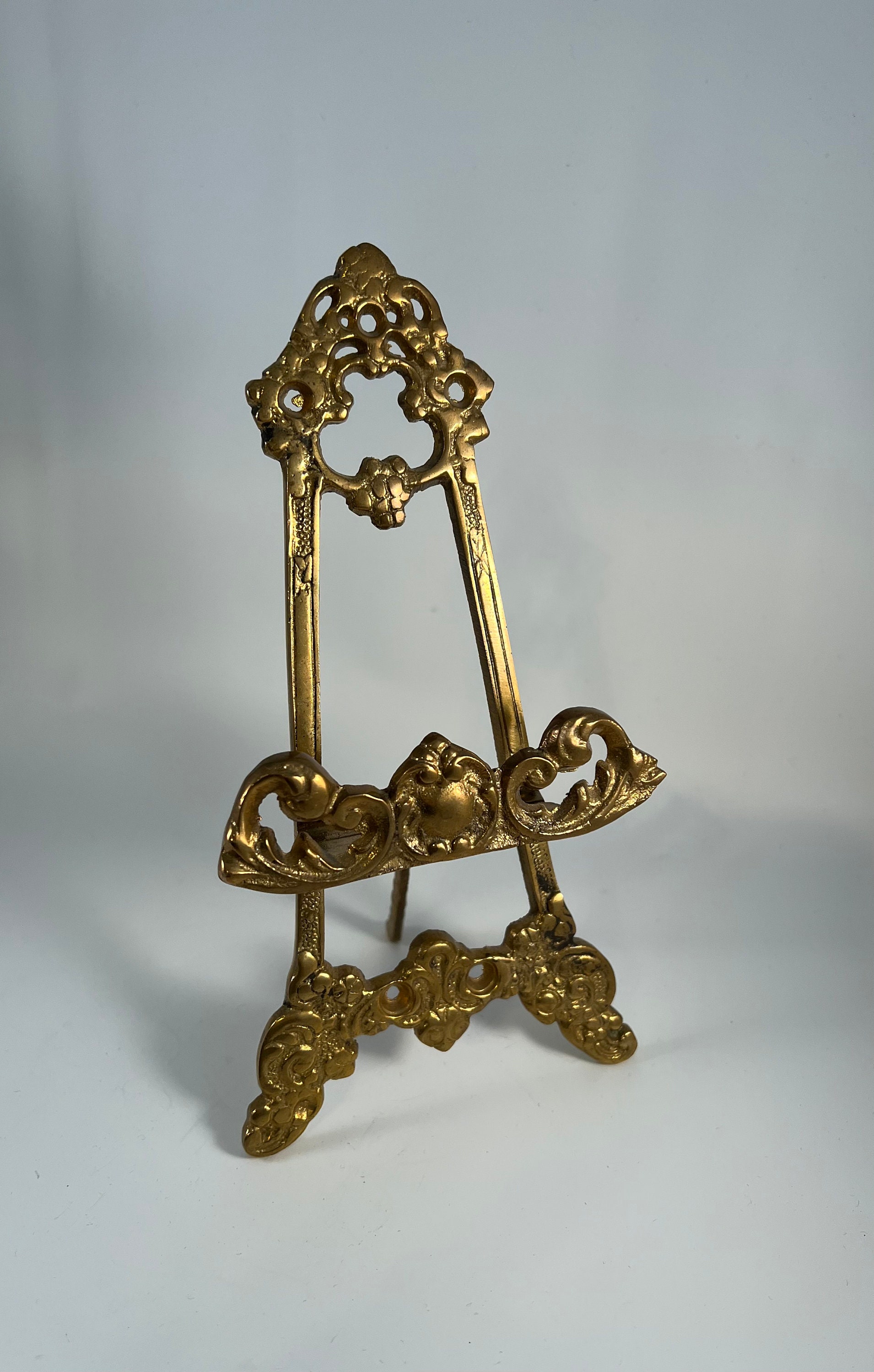 Vintage Victorian Brass Photo Easel Stand