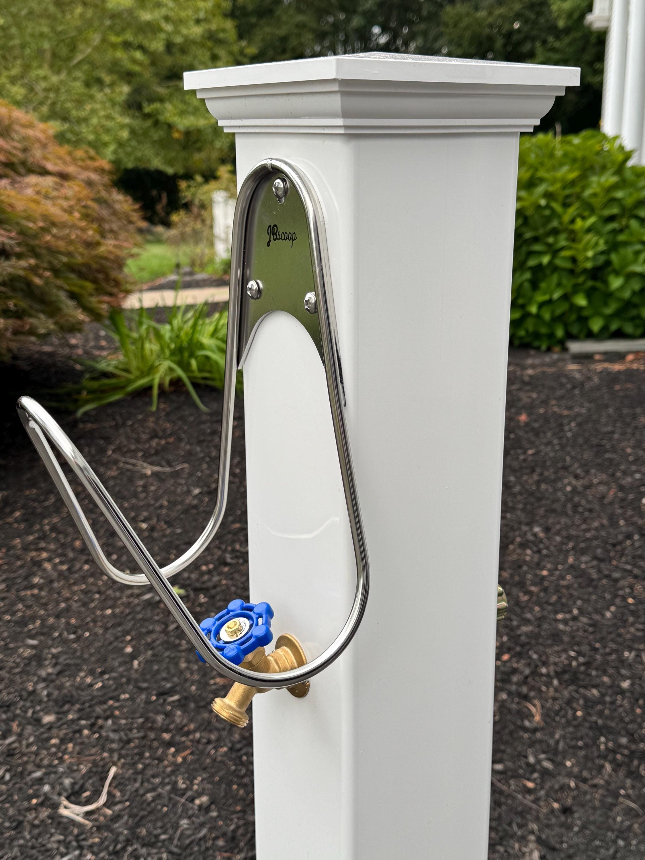 Freestanding Hose Stand With Spigot | Decorative Post to Hold Garden ...