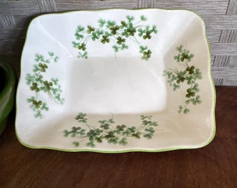 Vintage Royal Albert Shamrock Trinket Dish | Unique Vintage Jewelry Holder | Elegant Gift | Replacement Piece | Bone China Made in England