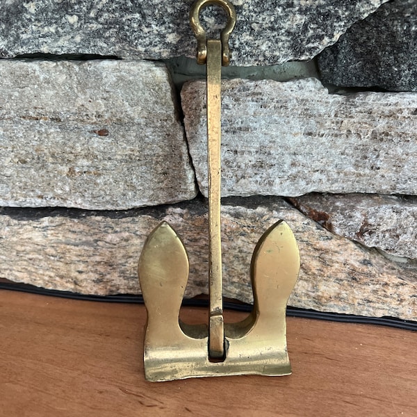 5" Brass Danforth Ships Boat Anchor Paperweight Auction