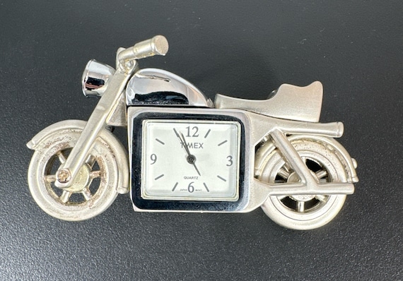 Vintage Timex Collectible Quartz Clock | Miniature Motorcycle