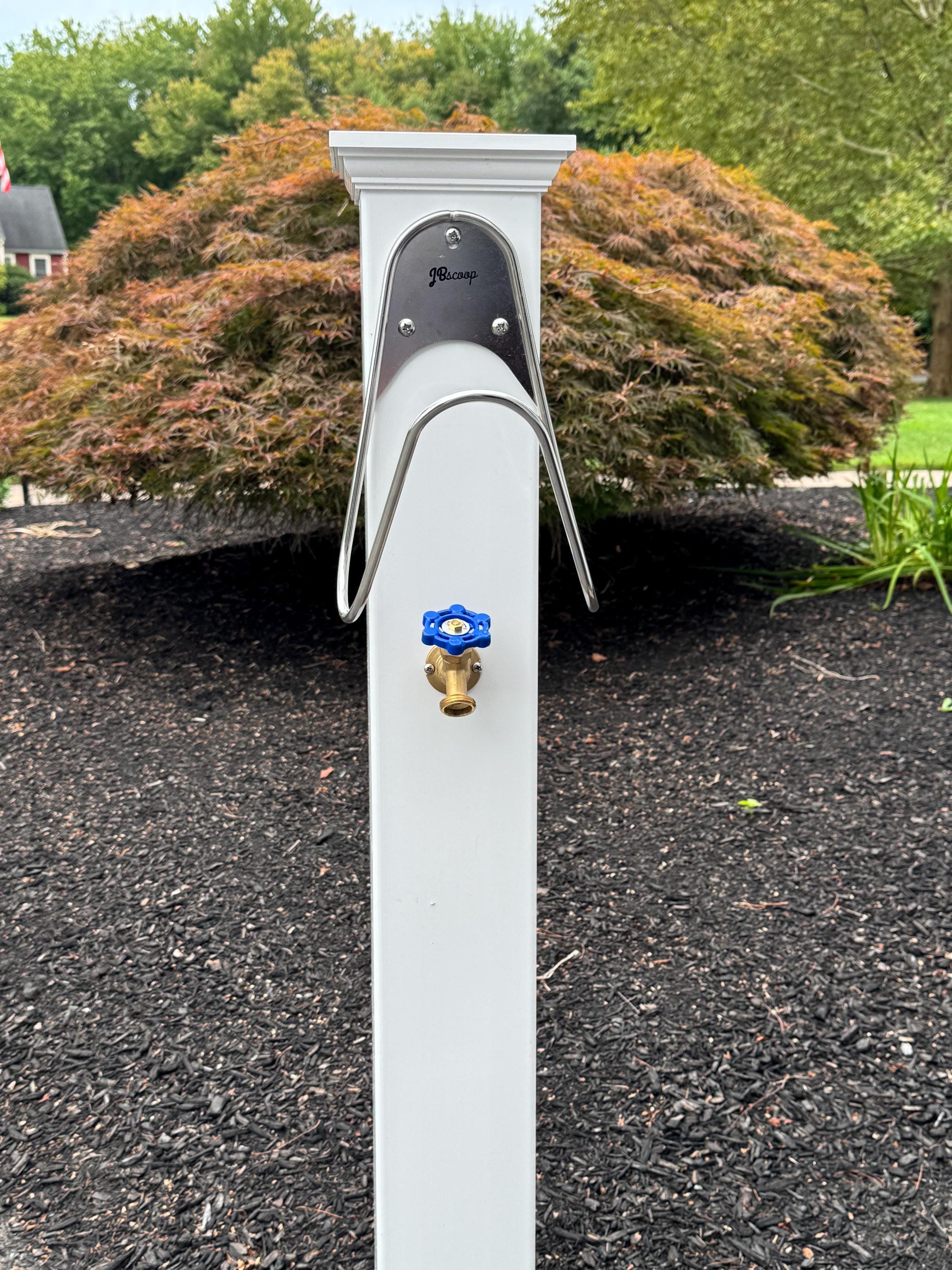 Freestanding Hose Stand With Spigot | Decorative Post to Hold Garden ...