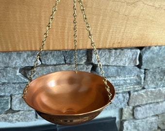 Vintage Copper Hanging Planter | Coppercraft Guild | Made in USA | Home Decor | Set Design | Spa Feature | Kitchen Decor