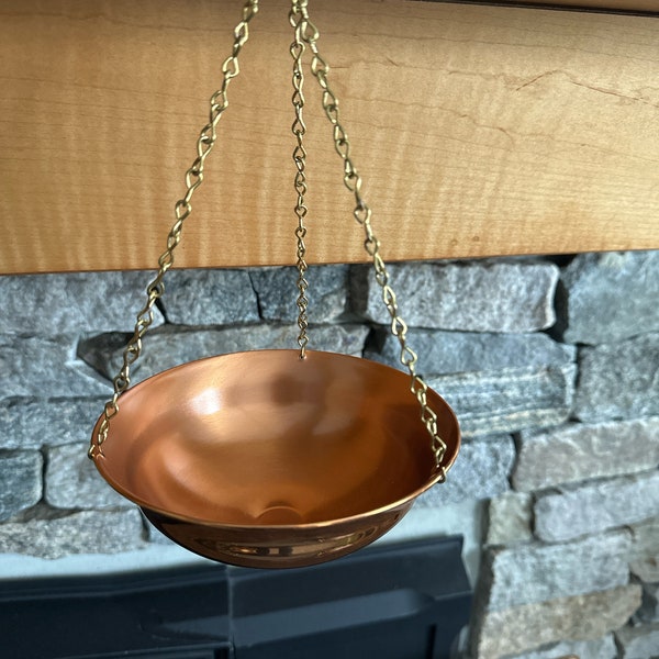 Vintage Copper Hanging Planter | Coppercraft Guild | Made in USA | Home Decor | Set Design | Spa Feature | Kitchen Decor