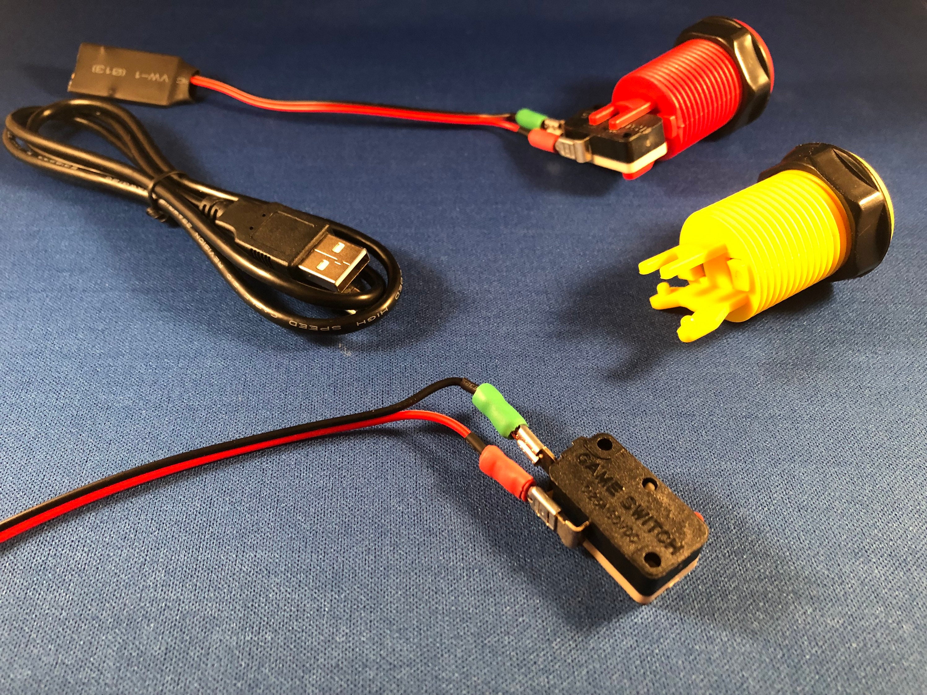 Usb Wire Inline Button USB Arcade Style Button With USB Cable - Etsy
