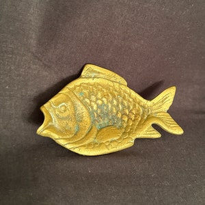 Vintage Brass Fish Bowl Trinket Dish | Ashtray | Catchall