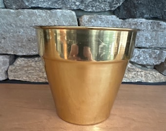 Vintage glanzende koperen plantenbak | Keuken- of baropslag | Serveren