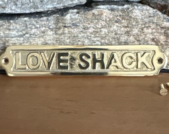 LOVE SACK-bord in gepolijst messing | Mannengrot | Ze werpt af | Enby-enclave | Vintage stijl