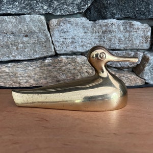 Vintage Brass Duck Figurine