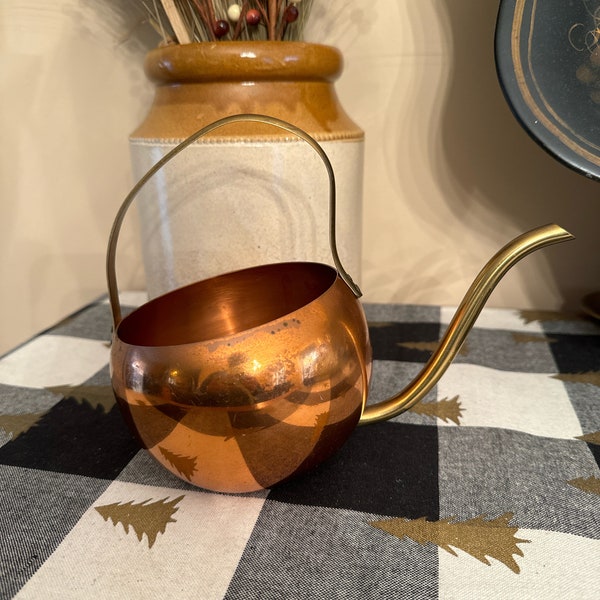 Vintage Copper Watering Can with Brass Handle and Spout | Made in USA | Coppercraft Guild