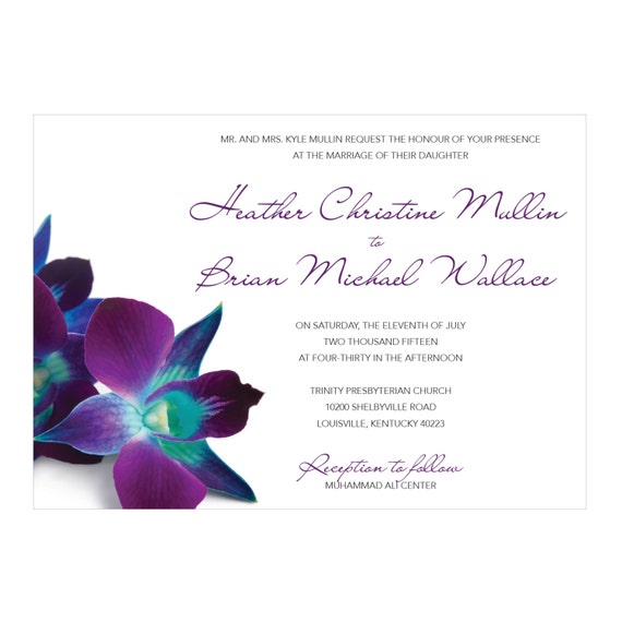 Orchid Wedding Invitations 1