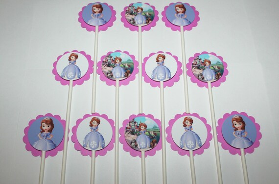 Sofia The First Cupcake Toppers12 Count Cake Toppers Disney Etsy