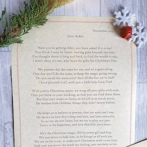 Carta no creyente, Carta de Navidad personalizada, Carta de Navidad, Carta sellada de cera, Carta de Navidad no creyente, Carta de Navidad