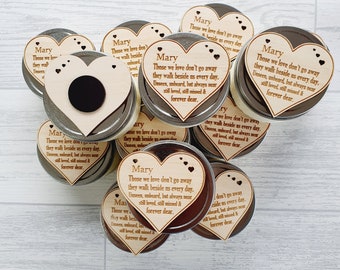 Memorial candle, Sympathy Gift, Thinking of you, Tinned Candle, Home & Living, Candles, Sympathy Candle, Tin Vanilla Candles, Magnetic Heart