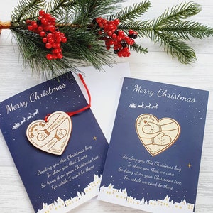 Abbraccio di Natale, Natale Bauble, Decorazioni di Natale, Cartoline di Natale, Abbracci di Natale, Regali Sentimentali, Per Loro, Manca il Regalo, Abbracci