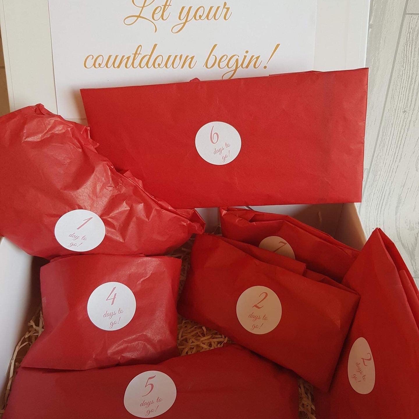 Bridal Countdown Gift Box: 7-day Wedding Advent Calendar - Etsy UK