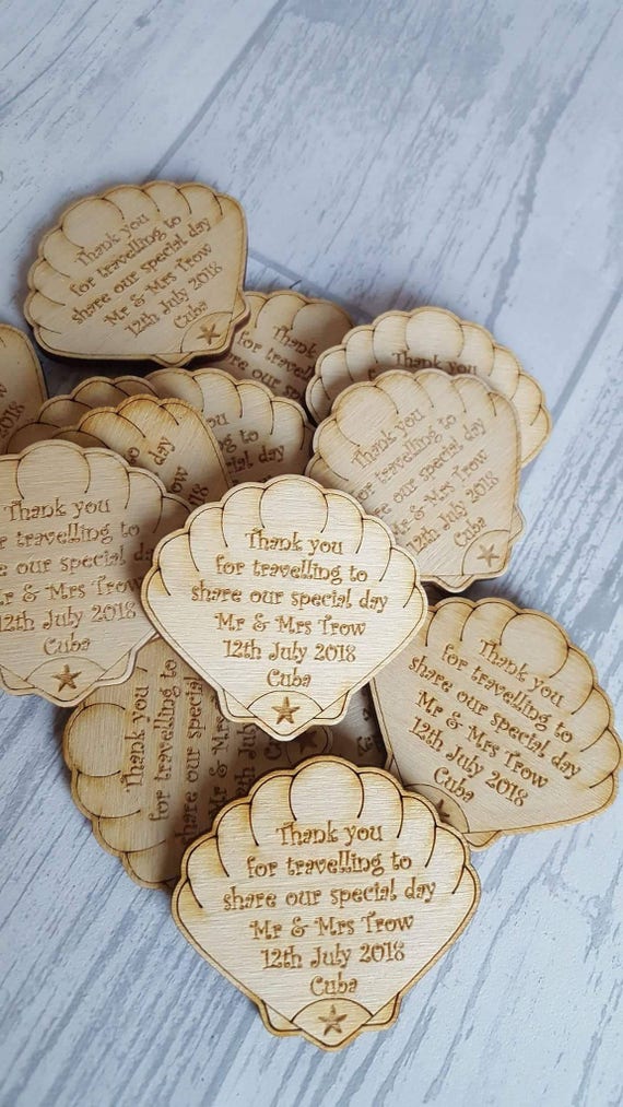 Beach Wedding Favours Wedding Decor Beach Themed Favours Wooden Wedding Favours Personalised Favours Nautical Wedding Decor Beach