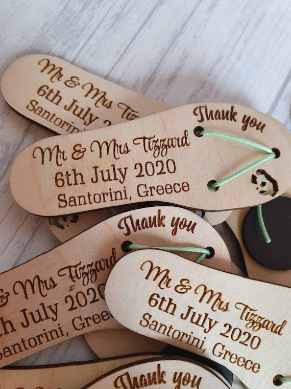 wedding favor flip flops