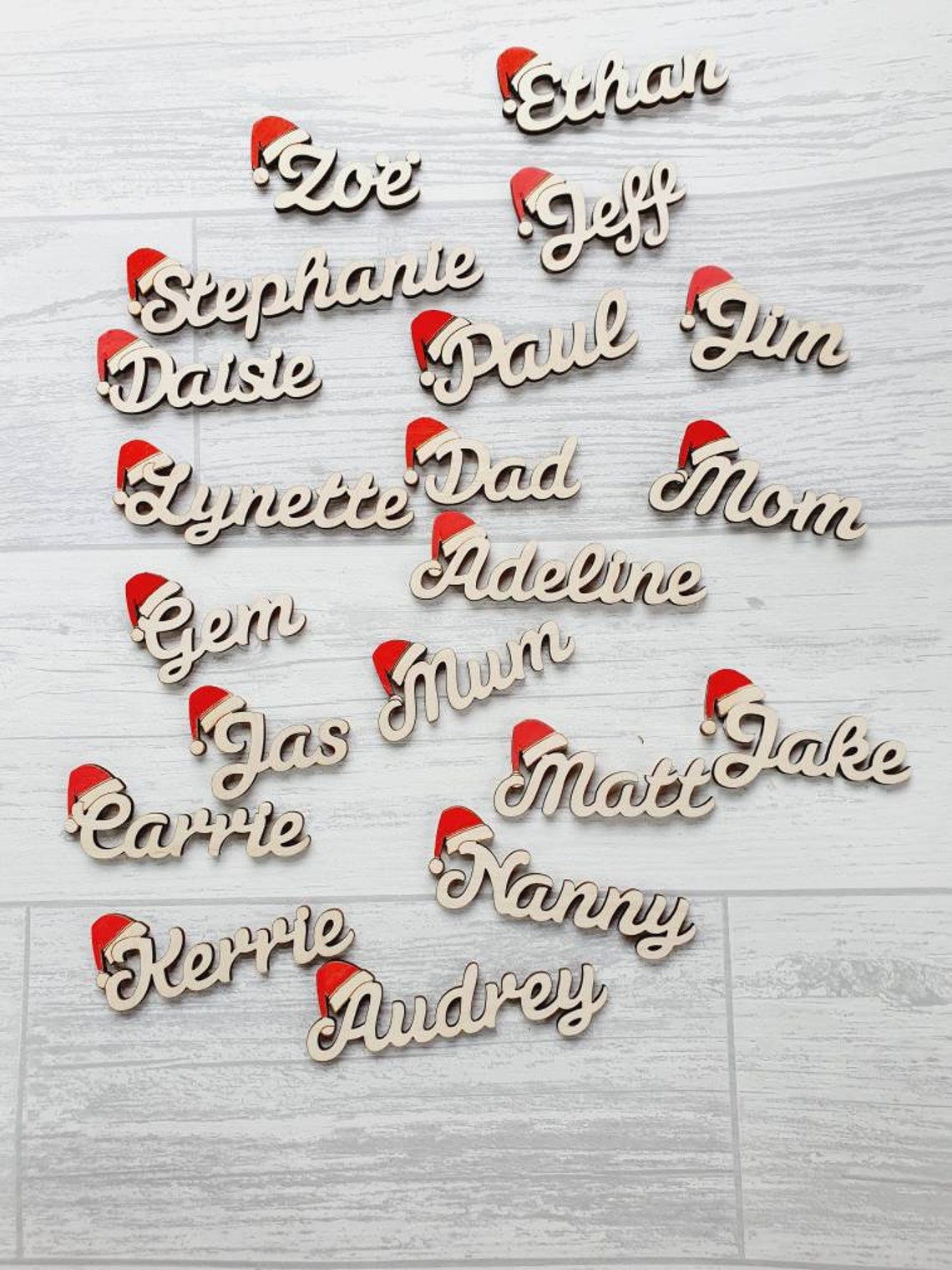 Christmas personalised decorations table decor dinner party | Etsy